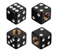 R-timer 4 Pezzi Tappi per Valvole Auto per Citroen e-Mehari 2016-2023, Tappi Valvola Pneumatici Valvola STEM Caps Auto Valvole di Ruota Cappuccio Antipolvere,Black