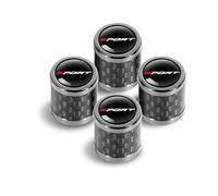 R-timer 4×Tappi per Valvole Auto per Ford Explorer CX740 I 2024-2026, Tappini Gomme Auto con O-Ring, Resistenti alla Corrosione, Robusto,Carbon Fiber