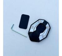 R-timer Allargamento Cavalletto Laterale per Suzuki AX4 Evolution 2023, Piastra di Supporto Moto in Materiale Premium, Base Estensione Piedino,Silver