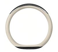 R-timer Coprivolante per Ford Puma Gen-E, Protezione Volante Antiscivolo Accessori Interni, Copertura Volante Sportiva Coprivolante,White-D-Shaped