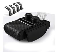 R-timer Cuscino per Bracciolo Auto per Hyundai i30 Kombi 3 (III) PD I 2017-2025, Rialzo Console Centrale Pelle Organizzatore con Porta Bicchiere