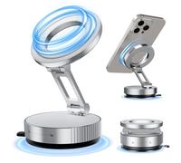 R-timer Supporto Telefono Auto Ventosa Magnetico per Dodge RAM 1500 DS 2009-2012, 360° Rotazione Pieghevole Supporto Auto Porta Cellulare Magnetico,White