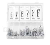 R - Type Cotter Pins 110PCS Stainless Steel | Galvanized Curved Split Pins for Non - Loose & Positioning | Hand Operated Tools Accessory Kit with Plastic Box