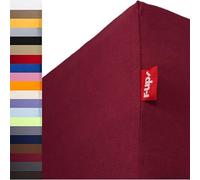 r-up Beste lenzuolo con angoli confezione doppia 90x200-100x220 fino a 35 cm di altezza tanti colori 95% cotone / 5% elastan 230g/m² (rosso bordeaux)