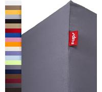 r-up Beste lenzuolo con angoli confezione doppia 90x200-100x220 fino a 35 cm di altezza tanti colori 95% cotone / 5% elastan 230g/m² (grigio)