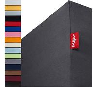 r-up Passt lenzuolo con angoli 140x200-160x200 fino a 35 cm di altezza tanti colori 100% cotone 130g/m² (grigio antracite)