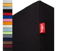 r-up Passt lenzuolo con angoli 140x200-160x200 fino a 35 cm di altezza tanti colori 100% cotone 130g/m² (nero)