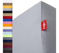 r-up Passt lenzuolo con angoli 180x200-200x220 fino a 35 cm di altezza tanti colori 100% cotone 130g/m² (grigio argento)