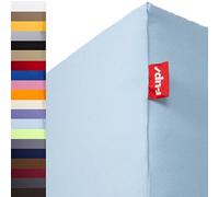 r-up Passt lenzuolo con angoli 90x200-100x200 fino a 35 cm di altezza tanti colori 100% cotone 130g/m² (azzurro)