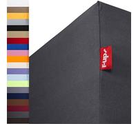 r-up Passt lenzuolo con angoli confezione doppia 180x200-200x220 fino a 35 cm di altezza tanti colori 100% cotone 130g/m² (grigio antracite)