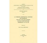 R.V. Chétanian La version arménienne ancienne des homélies sur les « (Tascabile)