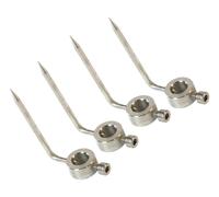R.Zeta Set spiedini 4 pz Inox per aste girarrosto d.6 8 mm Cromo