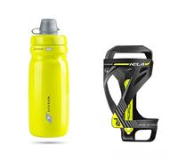 R1 Raceone KIT Borraccia da Bici HYMA con COVER da 600 CC, Porta Borraccia KELA, Realizzati in Italia