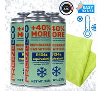 R12/R134a FreezeEco 3x 2-in-1 refrigerante di ricambio R12/R134a A/C + kit in mi