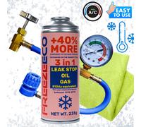 R12/R134a FreezeEco Kit 3 in 1 per la sostituzione del refrigerante R12/R134a A/
