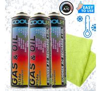 R12/R134a Kit refrigerante 3x 2 in 1 per A/C Cool5 sostituzione R12/R134a + Micr