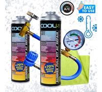 R12/R134a Kit refrigerante A/C 2x 5 in 1 + linea A/C Cool5 di ricambio R12/R134a