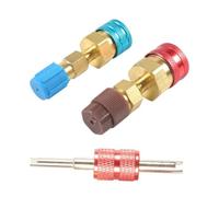 R1234YF a R134A Quick Connect Kit adattatore con connettori ad alta e bassa pressione per la riparazione del sistema di aria condizionata auto