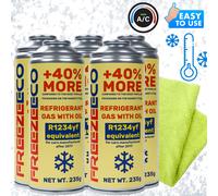 R1234yf FreezeEco 5x R1234yf 2-in-1 refrigerante di ricambio per aria + microfib