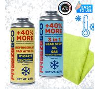 R1234yf Kit FreezeEco di sostituzione R1234yf + refrigerante A/C 3 in 1 + microf