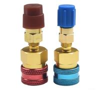 R1234YF Set di adattatori rapidi accoppiatore-connettore lato alto basso AC - Manometro collettore in ottone Sistema di climatizzazione automatico Strumento diagnostico-recupero con funzione di
