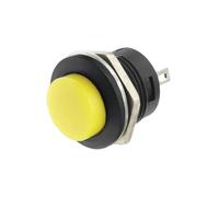 R13-507 SPST NO Rosso Nero Bianco Giallo Verde Blu Interruttore a pulsante con cappuccio rotondo AC 6A/125V 3A/250V 1 pz(Yellow)