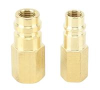R134A Conditioner Connector | 1/4 in SAE Adapter for Refrigerant System | High Grade Brass Fitting for Fast Connect/Disconnect