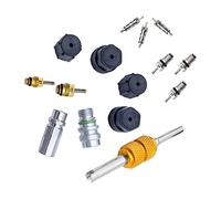 R134A Kit di Nucleo Valvola Aria Condizionata Auto TOTMOX 15pcs 15pcs Nuclei di Valvola Universale Auto A/C Impatto Olio Resistente alla Corrosione Impermeabile Durevole Pratica