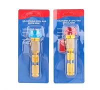 R134A R12 Valvola Nucleo Installatore Rapido Rimoz Kit di rimozione rapida del nucleo della valvola R134A R12, kit di strumenti for la rimozione del nucleo della valvola ad alta(Red+blue)