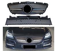 R172 Diamond Style nero paraurti anteriore griglia per Mercedes SLK Classe R172 SLK200 SLK250 SLK350 Racing Grill Mesh 2011-2015, non adatto SLK63