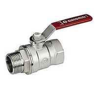 Valvola a sfera Giacomini M/F 3/4 con maniglia a leva rossa R254LX004