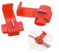 r2digital® 20x CONNETTORI RAPIDI RUBACORRENTE AWG22-10 ROSSI CAPICORDA ELETTRICI di DERIVAZIONE TERMINALI ISOLATI