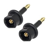 r2digital 2x Toslink Adattatore Convertitore di fibra ottica, femmina a jack mini 3,5 mm maschio, audio da SPDIF mini TOSLINK ad ottico TOSLINK 3,5 mm FIBRA DIGITALE