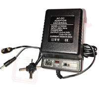 r2digital® ALIMENTATORE 2000 mAh UNIVERSALE, CARICATORE AC DC con Selettore REGOLABILE, Trasformatore 1.5V 3V 4.5V 6V 7.5V 9V 12V con 6 CONNETTORI e LED ACCENSIONE