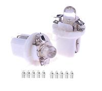 r2digital® Lampadine Led T5 B8.5D Cruscotto 10 PEZZI, Lampadine quadro strumenti cruscotto BIANCO PURO, Lampade Cruscotto 6000K SMD per AUTO MOTO (T5 B8.5D)