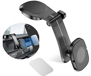 r2digital SUPPORTO MAGNETICO da AUTO per CELLULARE e SMARTPHONE UNIVERSALE ADESIVO per cruscotto ed a CALAMITA per il telefono CONSOLE CENTRALE