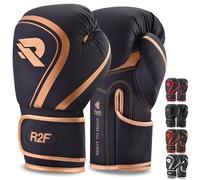 R2F Guantoni da boxe, Pro Training Sparring, Pelle Vegana, Muay Thai MMA, Kickboxing, Uomini Donne Adulto, Heavy Punch Bag Mitts Focus Pads Workout, Multi-Layered, 10 oz, 12 oz, 14 oz, 16 oz