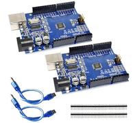 R3-Mikrocontroller Board, 2 Stück Hauptplatine mit USB Kabe, Platine, R3-Mikrocontroller Board Kompatibel mit Arduino-Entwicklungsumgebung, R3-Encoder Modul