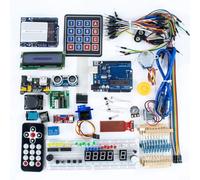 R3 Starter Kit per Arduino con 65 per cavi JUMPER e breadboard, sensori motori moduli LED, tutorial incluso per principianti che imparano progetti elettronici (UNO-Pro)