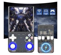 R36 Ultra Console di Gioco Portatile Console Retro Game,15000+ Giochi 25 Emulatori,Schermo IPS OCA HD da 4 pollici Console Portatile,Sistema Linux Open Source,Battaglia Online WIFI (Nero-64G)