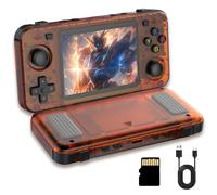 R36H Console di gioco portatile retrò,oltre 15000 giochi con sistema Linux open source,oltre 23 emulatori,console di gioco portatile con schermo IPS da 3,5 pollici,batteria da 2500 mAh(Arancione64G)
