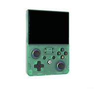 R36MAX 2 Console portatile classica, display IPS da 4,5 pollici, libreria 18000 giochi, 30 emulatori, design joystick staccabile, materiale ABS, video gamer compatto per on-the-go (verde traslucido)