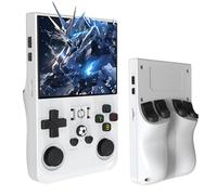 R36MAX Console di gioco portatile retrò con giochi integrati da 22000+/18000+, console di gioco 2025, schermo da 4", giochi portatili portatili per bambini e adulti (bianco-64G)