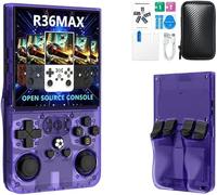 R36Max, console di gioco portatile retrò, console per videogiochi con 64 G integrati, oltre 18000 giochi, ricaricabile da 4000 mAh, supporta oltre 30 simulatori, sistema Linux, schermo IPS da 4,0
