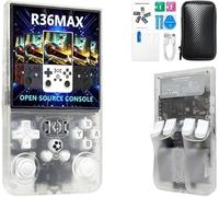 R36Max, console di gioco portatile retrò, console per videogiochi con 64 G integrati, oltre 18000 giochi, ricaricabile da 4000 mAh, supporta oltre 30 simulatori, sistema Linux, schermo IPS da 4,0