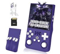 R36MAX Console di gioco portatile retrò Console portatile,18000+ Giochi,40+ Emulatore,8 Ore 4000mAh Batteria,4" IPS Schermo Console retro game,Open Source Linux System (Viola-64G)