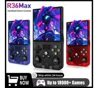 R36MAX Console per videogiochi portatile retrò Sistema Linux Schermo IPS da 4.0 pollici Lettore video tascabile portatile R36S Giochi da 128 GB Regalo