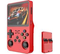 R36s-Console di gioco portatile retrò con schermo IPS da 3,5 pollici 128 G integrato 20000+ giochi classici sistema Linux open source portatile lettore video tascabile con batteria da 3200 mAh (rosso)