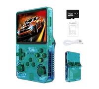 R36S Console di gioco portatile retrò, mini console per videogiochi HD 21000+ HD, schermo IPS da 3,5 pollici, console portatile per videogiochi arcade, regalo per adulti (verde)