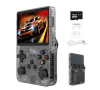 R36S Console di gioco portatile retrò, mini console per videogiochi HD 21000+ HD, schermo IPS da 3,5 pollici, console portatile per videogiochi arcade, regalo per adulti (grigio)